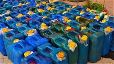 ضبط 1000 لتر بنزين وسولار قبل بيعها بالسوق السوداء