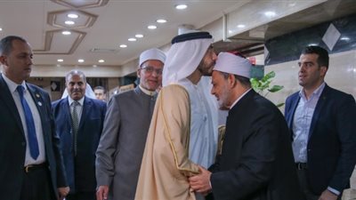 قبلة على «رأس الأزهر».. ترحيب خاص من وزير خارجية الإمارات بـ«الطيب»