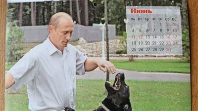 بوتين يصدر تقويما لعام 2018مع الكلاب (صور)