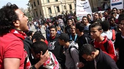 «ألتراس» يتظاهر أمام محكمة النقض بدار القضاء العالي