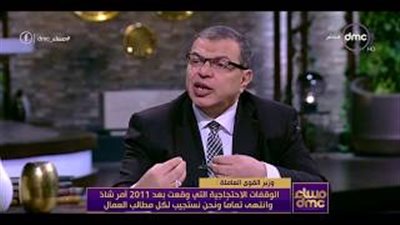 وزير القوى العاملة: الوقفات الاحتجاجية بعد 2011 كانت أمرا شاذا وانتهى