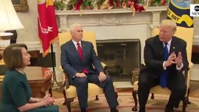 مشادة بين ترامب والديمقراطيين داخل البيض الأبيض (فيديو)