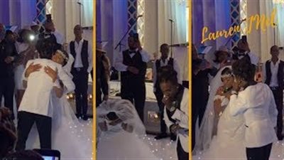 أغرب تصرف من شاب في حفل زفاف والدته (فيديو)