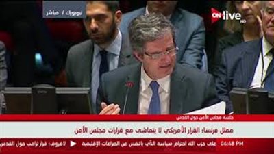 مندوب فرنسا بمجلس الأمن: لن نعترف بالقدس عاصمة لإسرائيل (فيديو)