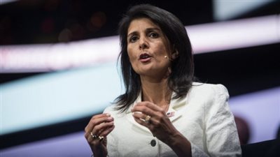 نيكي هالي: أي حل بين فلسطين وإسرائيل يمر عبر البوابة الأمريكية