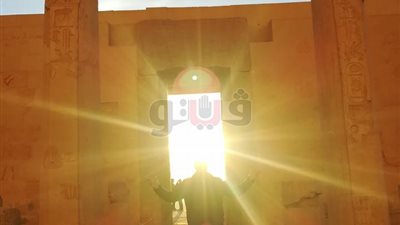 تعامد الشمس على مقصورة آمون في معبد حتشبسوت (صور)