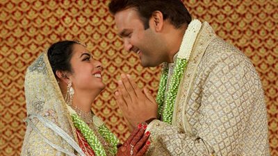 زفاف أسطوري لابنة الملياردير الهندي أمباني بحضور كلينتون