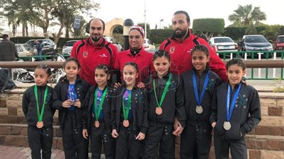 فراشات الأهلي تحت 10 سنوات يحصدن 8 ميداليات في بطولة الجمهورية