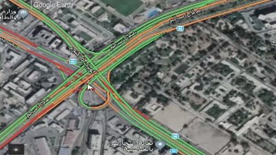 رصد الحالة المرورية بـ«Google Earth»