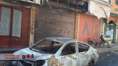 بالفيديو والصور .. مدير نادي الصيد بالمحلة يتهم الإخوان بحرق سيارته