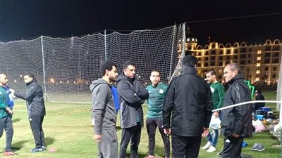 إيهاب جلال في أول ظهور له بتدريبات المصري (صور)