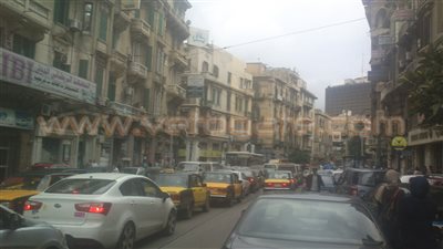 بالصور.. شلل مروري بالإسكندرية