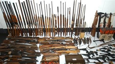 الأمن العام يضبط 241 سلاحا متنوعا و3 بؤر إجرامية و14 سيارة مسروقة