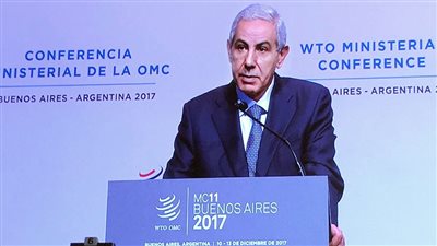 طارق قابيل يلقي كلمة مصر أمام مؤتمر التجارة العالمية بالأرجنتين