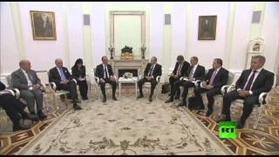 بالفيديو.. بدء جلسة مباحثات بين «بوتين» و«هولاند» في موسكو