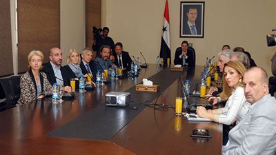 وفد فرنسي في دمشق لبحث العلاقات الاقتصادية مع سوريا