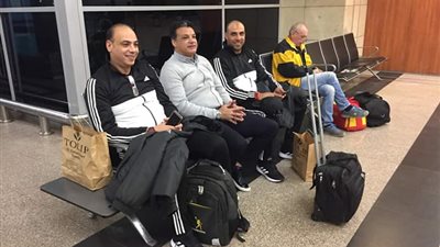 بعثة المصري تصل مطار القاهرة قبل التوجه إلى بوركينا فاسو (فيديو وصور)