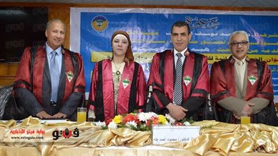 بالصور.. السيسي يهدي بوكيه ورد لباحثة بجامعة طنطا