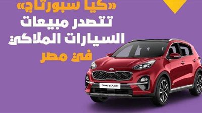 «كيا سبورتاج» تتصدر مبيعات السيارات الملاكي في مصر | إنفوجراف