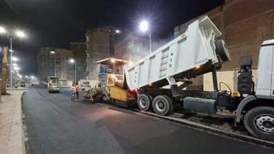 رصف عدد من المحاور المرورية بأوسيم والبدرشين والعمرانية | صور