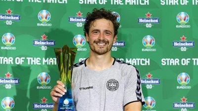 يورو 2020.. توماس ديلاني أفضل لاعب في مباراة الدنمارك والتشيك