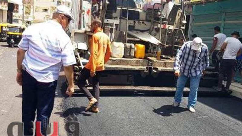 المحافظ يتابع الرصف