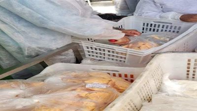 إعدام لحوم فاسدة داخل منافذ مواد غذائية بالعبور
