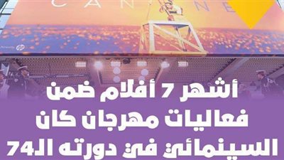 أشهر 7 أفلام ضمن فعاليات مهرجان كان السينمائي في دورته الـ74 | إنفوجراف