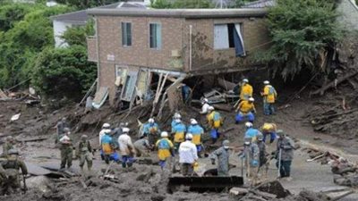 4 قتلى و64 مفقوداً.. آخر حصيلة لضحايا انهيارات أرضية باليابان