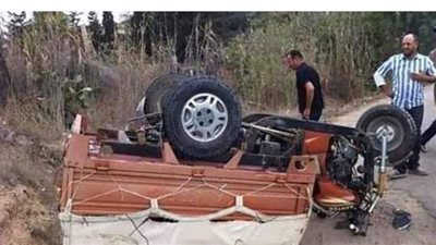 إصابة 6 عمال في انقلاب تروسيكل بمطروح