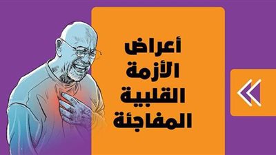 أعراض الأزمة القلبية المفاجئة | إنفوجراف