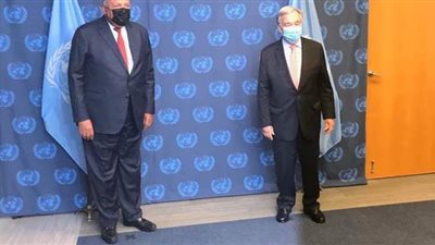 شكري يواصل اتصالاته رفيعة المستوى في نيويورك ويلتقي بسكرتير عام الأمم المتحدة