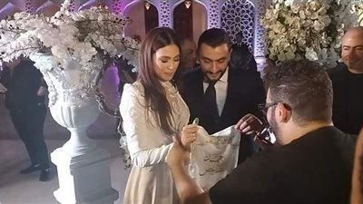 الفنانة هاجر أحمد تحتفل بعقد قرانها | صور