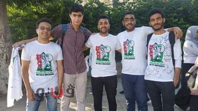 ممر شرفي لـ 3 طلاب بكلية الهندسة جامعة الإسكندرية | صور