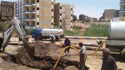 إحالة المسئولين عن تكرار الكسورات بخط طرد محطة الكرور للنيابة العامة | صور