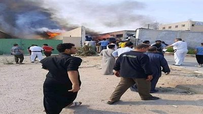 اللقطات الأولى لحريق 