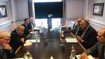 وزير الخارجية يلتقي في بروكسل نظيره الإسرائيلي