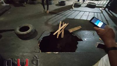 هبوط أرضي في المعمورة بالإسكندرية | صور