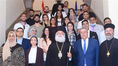الوفد الشبابي المصري واليوناني والقبرصي يزور البطريركية اليونانية الأرثوذكسية بحي المنشية