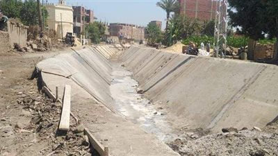 الانتهاء من تبطين ترعة وردان الكبيرة بمنشأة القناطر | صور