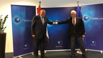 شكري يبحث أزمة سد النهضة مع الممثل الأعلى للشئون الخارجية الأوروبية