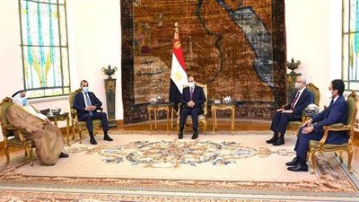 السيسي يستقبل رئيس مجلس الأمة الكويتي.. يؤكد خصوصية العلاقات بين البلدين وتطويرها.. وارتباط أمن الخليج بالأمن القومي المصري