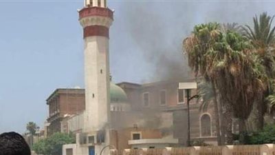 حريق داخل مصرف ليبيا المركزي بطرابلس