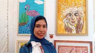 إبداعات طالبات التربية النوعية بمعرض الحرف الفنية والتشكيلية بدمنهور | صور