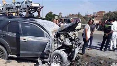 ثاني كارثة خلال ساعة بنفس الطريق.. إصابة 10 أشخاص في تصادم ملاكي بمقطورة بالمنيا