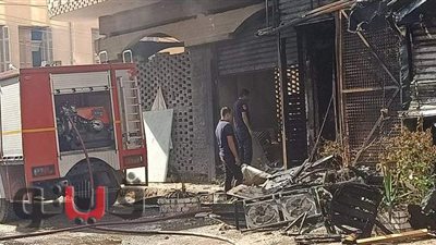 السيطرة على حريق في كافيه شهير ببني سويف