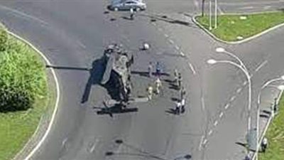 هبوط اضطراري لمروحية عسكرية أمريكية بأحد شوارع بوخارست | فيديو