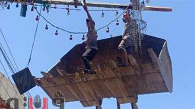 إزالة شوادر اللحوم المخالفة من شوارع بلبيس في الشرقية | صور