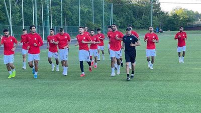 المنتخب الأولمبي يؤدي مرانه استعدادا لمواجهة إسبانيا | صور