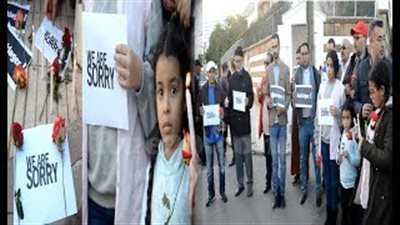 مغاربة بالشموع أمام سفارة الدنمارك لمواساة عائلة السائحتين المذبوحتين